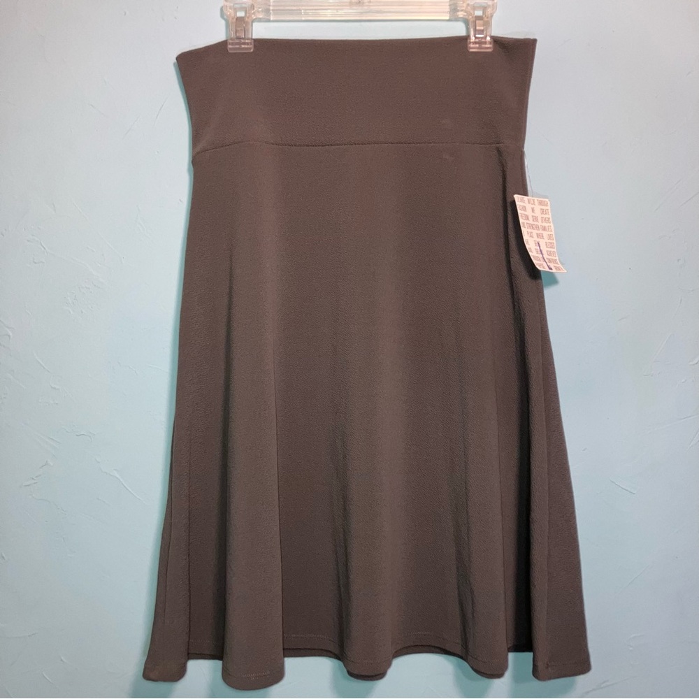 NWT LuLaRoe Grey A-Line Flared Skirt Size L